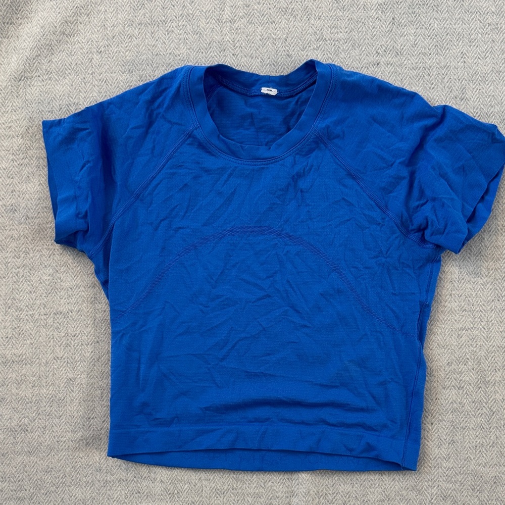 Lululemon Athletica Vibrant Blue Crop Top